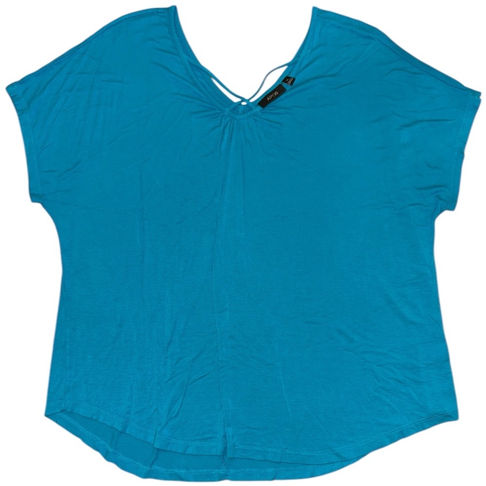 Apt 9 Blue Sthort Sleeve V Neck T Shirt XL
